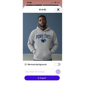 Penn State Nittany Lions Grey Hoodie Sweatshirt Pullover NCAA College Apparel XL